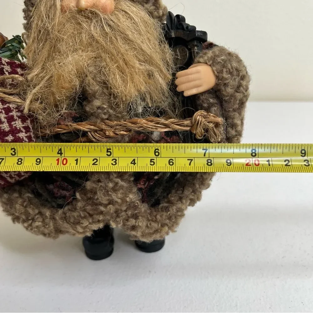 Dan Dee Collectors Choice Santa Round Toy Sack Grandfather Clock Rustic Stuffie